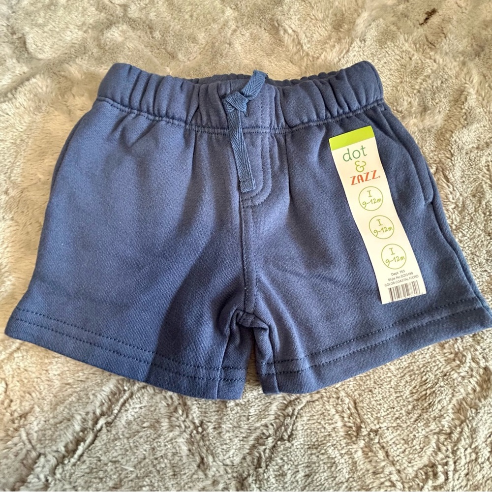 Blue Kids Shorts Sz 9-12 Months Dot & Zazz NWT